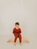 Baby Clothing - Ribbed Lounge Set in Apple