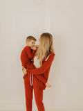 Baby Clothing - Ribbed Lounge Set in Apple