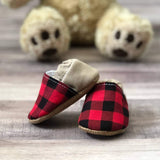 Buffalo Plaid And Tan Low Tops