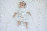Cat & Dogma - I Love You Organic Baby Romper with Coconut Buttons