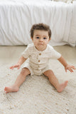 Cat & Dogma - I Love You Organic Baby Romper with Coconut Buttons
