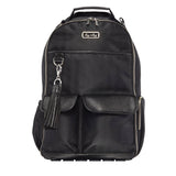 Black Herringbone Boss Diaper Bag