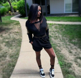 Fishnet Attached Casual Set