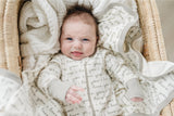 Cat & Dogma - I Love You Organic Baby Footie Pajamas