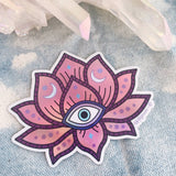 Lotus Sticker - Holographic