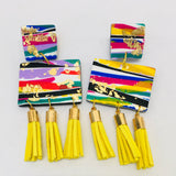 Rectangle 80s Earrings - Large
