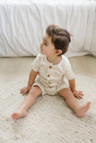 Cat & Dogma - I Love You Organic Baby Romper with Coconut Buttons