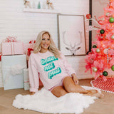 Mugsby - Better Not Pout Christmas Pink Sweatshirt