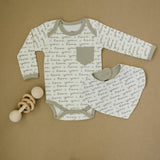 Cat & Dogma - I Love You Organic Bodysuit Long Sleeves