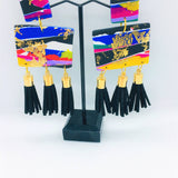 Rectangle 80s Earrings - Large