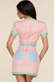 Pastel Colorblock Mini Dress