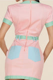 Pastel Colorblock Mini Dress