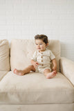 Cat & Dogma - I Love You Organic Baby Romper with Coconut Buttons