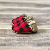 Buffalo Plaid And Tan Low Tops