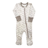 Cat & Dogma - I Love You Organic Baby Footie Pajamas