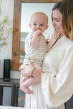 Cat & Dogma - I Love You Organic Baby Romper with Coconut Buttons