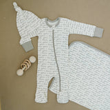 Cat & Dogma - I Love You Organic Baby Footie Pajamas