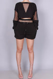 Fishnet Attached Casual Set