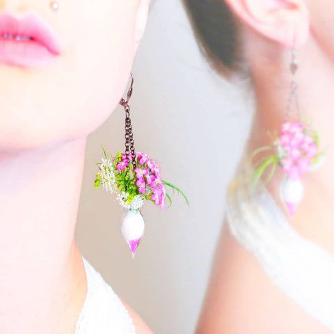 Vase Earrings for Live Plants