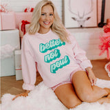 Mugsby - Better Not Pout Christmas Pink Sweatshirt