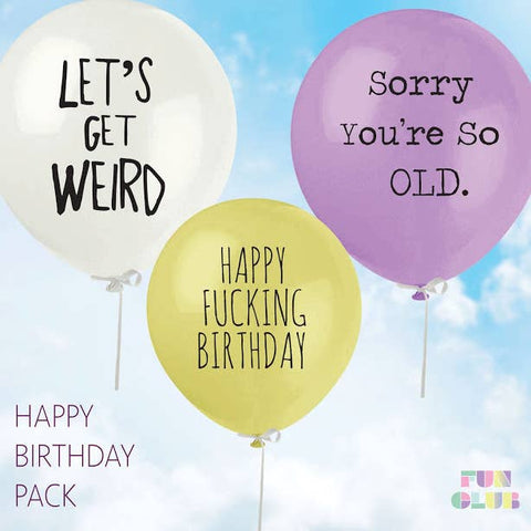 Happy Birthday Pack Latex Balloons