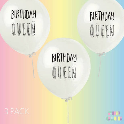 Birthday Queen Party Balloons | 3 Pack