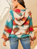 Aztec Print Pullover Hoodie