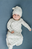 Cat & Dogma - I Love You Organic Baby Sleeper Gown