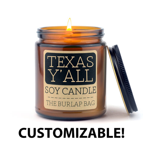 (your city/state) yall 9oz soy candle - customizable!