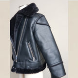 Gap 100% Recycled Faux Fur Biker Jacket