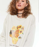 MINGA Van Gogh Sunflowers Sweater in Beige