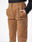 MINGA Tan Classic Peg Trousers With Chain