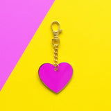 Neon Heart Keychain