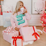 Mugsby - Better Not Pout Christmas Pink Sweatshirt