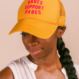 Babes Support Babes Mustard Trucker Hat