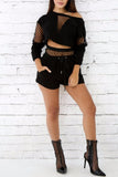 Fishnet Attached Casual Set